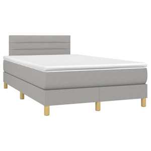 Box spring postel s matrací světle šedá 120 x 200 cm textil - obrázek 3