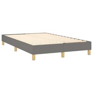 Box spring postelja z vzmetnico temno siva 120x200 cm blago - slika 4