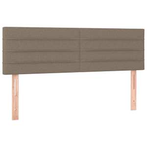 Box spring postelja z vzmetnico taupe 140x190 cm blago - slika 6