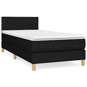 Box spring postel s matrací černá 90x190 cm textil - obrázek 2