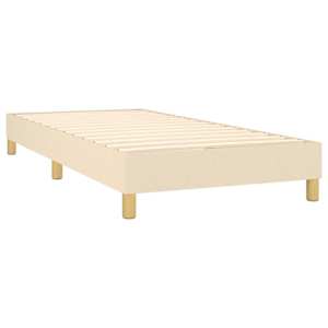 Box spring postelja z vzmetnico krem 90x190 cm blago - slika 4