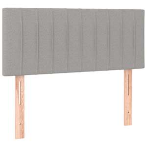 Box spring postelja z vzmetnico svetlo siv 100x200 cm blago - slika 6