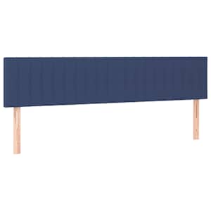 Box spring postelja z vzmetnico modra 160x200 cm blago - slika 6