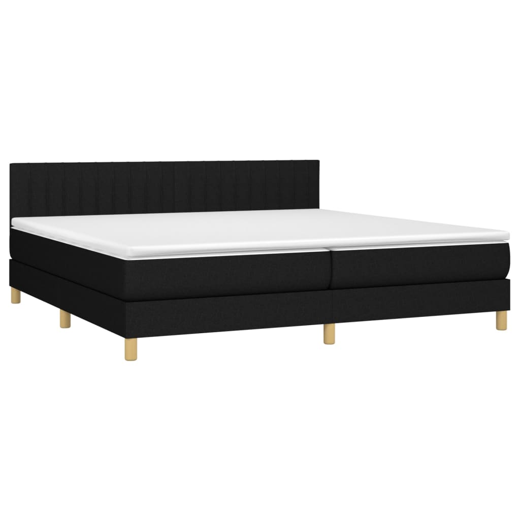 Thumbnail - vidaXL Boxspringbett mit Matratze Schwarz 200x200 cm Stoff