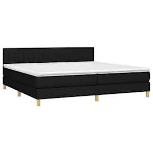 Box spring postel s matrací černá 200x200 cm textil - obrázek 3