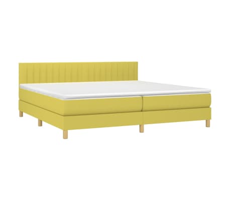 vidaXL Boxspring posteľ s matracom zelená 200x200 cm látka