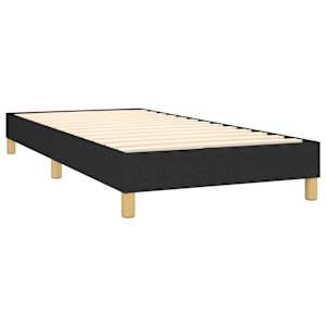 Box spring postelja z vzmetnico črn 90x190 cm blago - slika 4