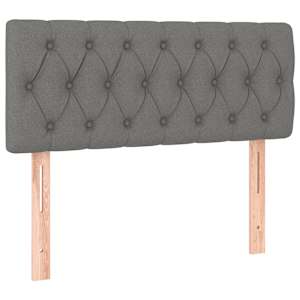 Box spring postelja z vzmetnico temno siva 100x200 cm blago - slika 6