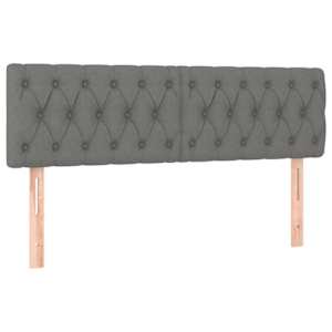 Box spring postelja z vzmetnico temno siva 160x200 cm blago - slika 6