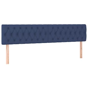 Box spring postelja z vzmetnico modra 180x200 cm blago - slika 6
