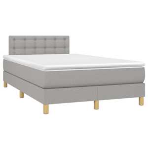 Box spring postel s matrací světle šedá 120 x 200 cm textil - obrázek 3