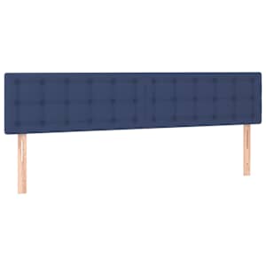 Box spring postelja z vzmetnico modra 160x200 cm blago - slika 6