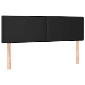 Box spring postelja z vzmetnico črn 140x200 cm umetno usnje - slika 6