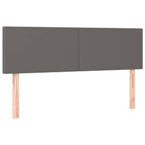 Box spring postelja z vzmetnico siv 140x200 cm umetno usnje - slika 6