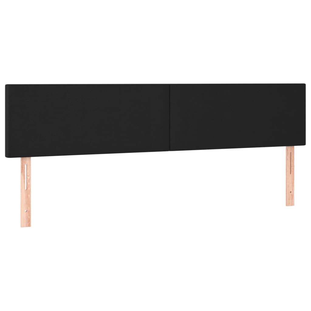 Pat box spring cu saltea, negru, 160x200 cm, piele ecologică