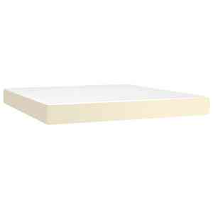Box spring postel s matrací krémová 160x200 cm umělá kůže - obrázek 5