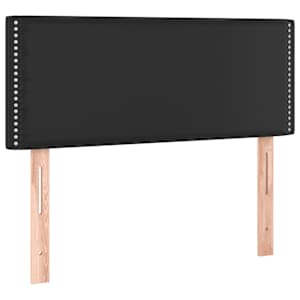 Box spring postelja z vzmetnico črn 100x200 cm umetno usnje - slika 6