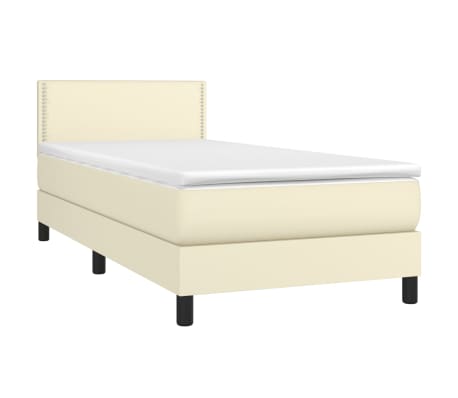 vidaXL &Kappa;&rho;&epsilon;&beta;ά&tau;&iota; Boxspring &mu;&epsilon; &Sigma;&tau;&rho;ώ&mu;&alpha; &Kappa;&rho;&epsilon;&mu; 100x200&epsilon;&kappa;. &alpha;&pi;ό &Sigma;&upsilon;&nu;&theta;&epsilon;&tau;&iota;&kappa;ό &Delta;έ&rho;&mu;&alpha;