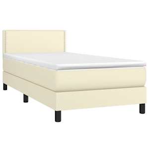 vidaXL &Kappa;&rho;&epsilon;&beta;ά&tau;&iota; Boxspring &mu;&epsilon; &Sigma;&tau;&rho;ώ&mu;&alpha; &Kappa;&rho;&epsilon;&mu; 100x200&epsilon;&kappa;. &alpha;&pi;ό &Sigma;&upsilon;&nu;&theta;&epsilon;&tau;&iota;&kappa;ό &Delta;έ&rho;&mu;&alpha;