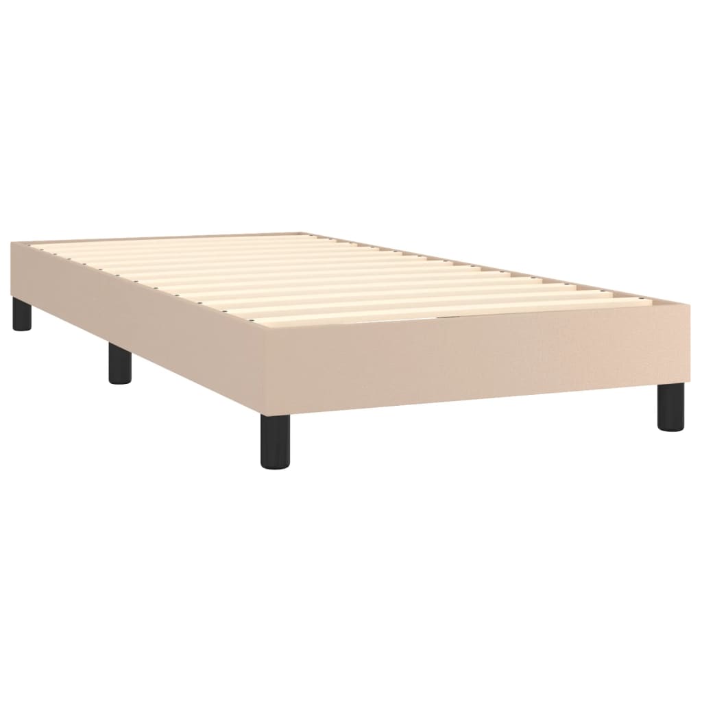Box spring postel s matrací cappuccino 100x200 cm umělá kůže