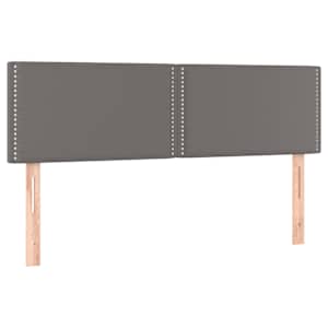 Box spring postelja z vzmetnico siv 140x190 cm umetno usnje - slika 6