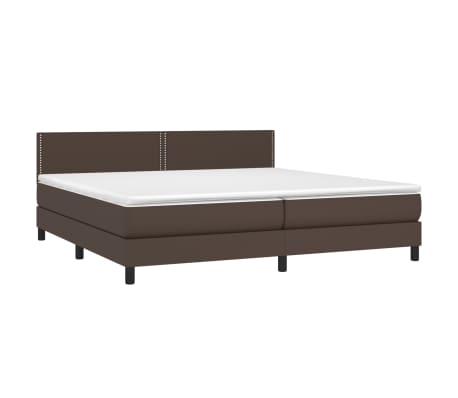 vidaXL Sommier à lattes de lit avec matelas Marron 200x200 cm