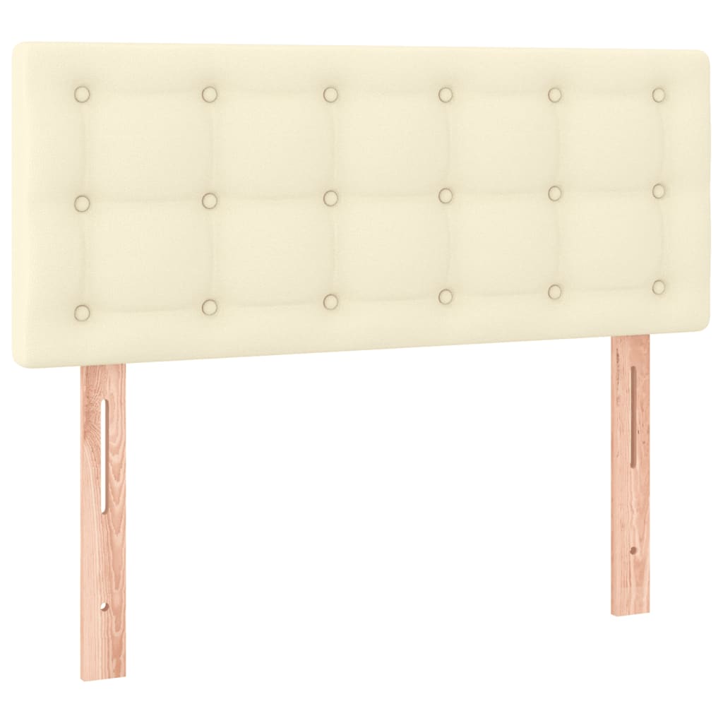 Box spring postel s matrací krémová 90x190 cm umělá kůže - obrázek 6