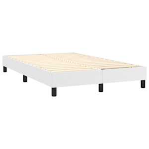 Box spring postelja z vzmetnico bel 120x200 cm umetno usnje - slika 4