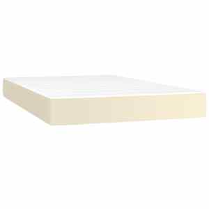 Box spring postel s matrací krémová 120x200 cm umělá kůže - obrázek 5