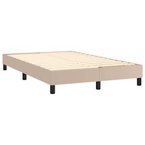 Box spring postelja z vzmetnico kapučino 120x200cm umetno usnje - slika 4