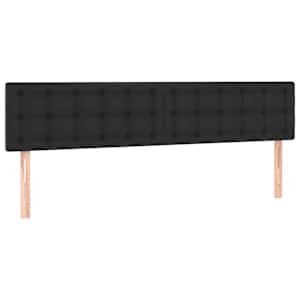 Box spring postelja z vzmetnico črn 160x200 cm umetno usnje - slika 6