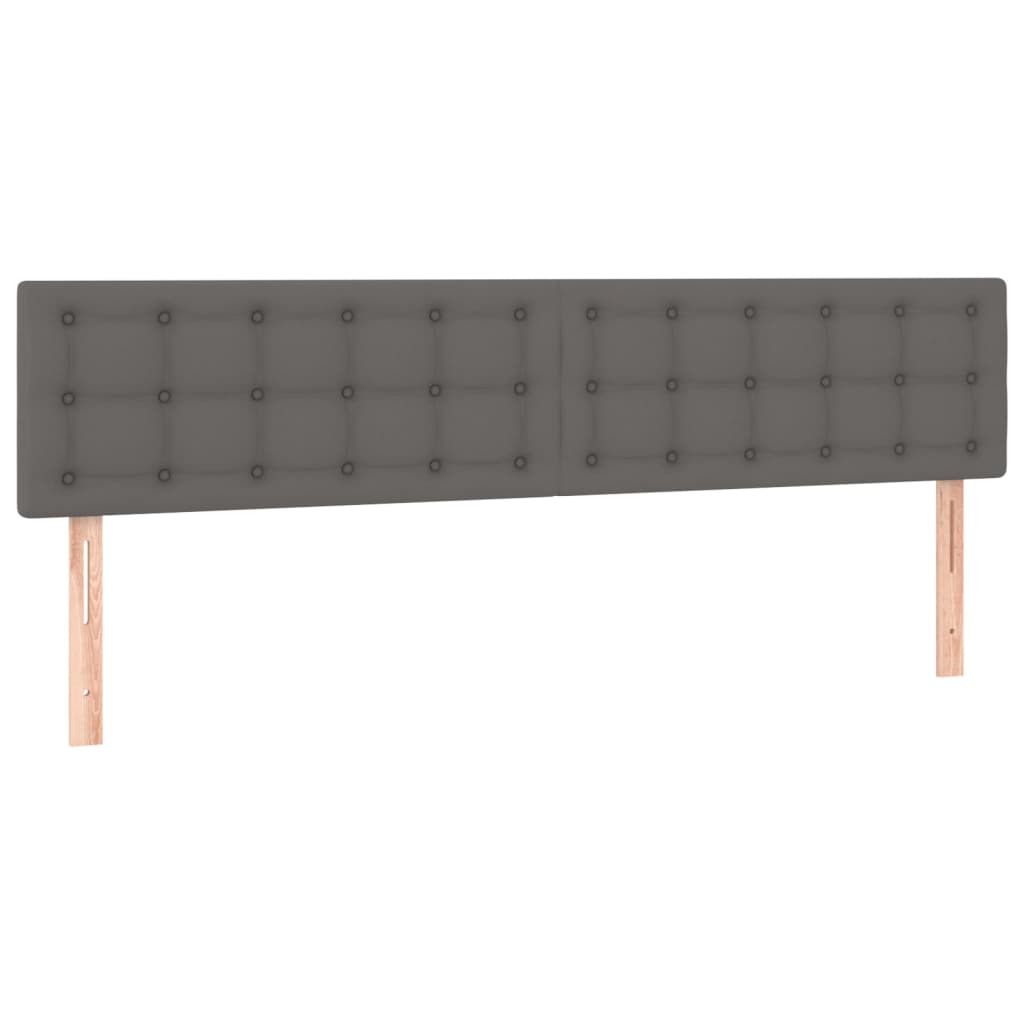 Box spring postel s matrací šedá 160x200 cm umělá kůže