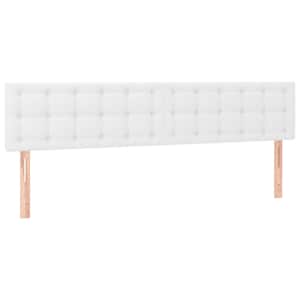 Box spring postel s matrací bílá 200x200 cm umělá kůže - obrázek 6