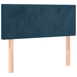 Box spring postel s matrací tmavě modrá 120 x 200 cm samet - obrázek 6