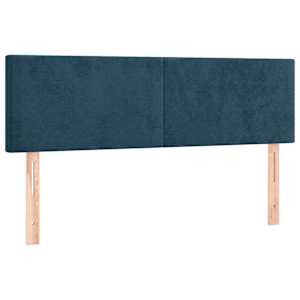 Box spring postel s matrací tmavě modrá 140x190 cm samet - obrázek 6