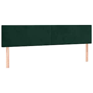 Box spring postel s matrací tmavě zelená 160x200 cm samet - obrázek 6