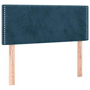 Box spring postel s matrací tmavě modrá 100x200 cm samet - obrázek 6