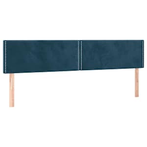 Box spring postelja z vzmetnico temno modra 160x200 cm žamet - slika 6