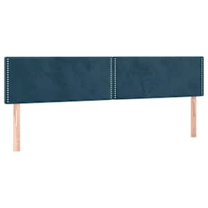 Box spring postelja z vzmetnico temno modra 180x200 cm žamet - slika 6
