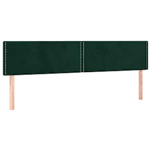 Box spring postel s matrací tmavě zelená 200x200 cm samet - obrázek 6