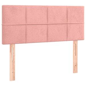 Box spring postelja z vzmetnico roza 80x200 cm žamet - slika 6