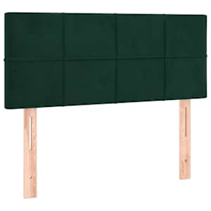 Box spring postelja z vzmetnico temno zelen 90x190 cm žamet - slika 6