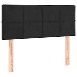 Box spring postelja z vzmetnico črna 100x200 cm žamet - slika 6