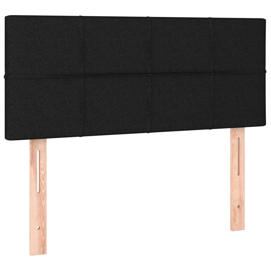 Pat box spring cu saltea, negru, 120x200 cm, catifea