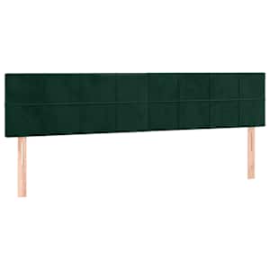 Box spring postelja z vzmetnico temno zelena 160x200 cm žamet - slika 6