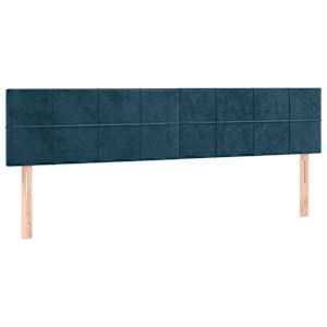 Box spring postel s matrací tmavě modrá 200x200 cm samet - obrázek 6