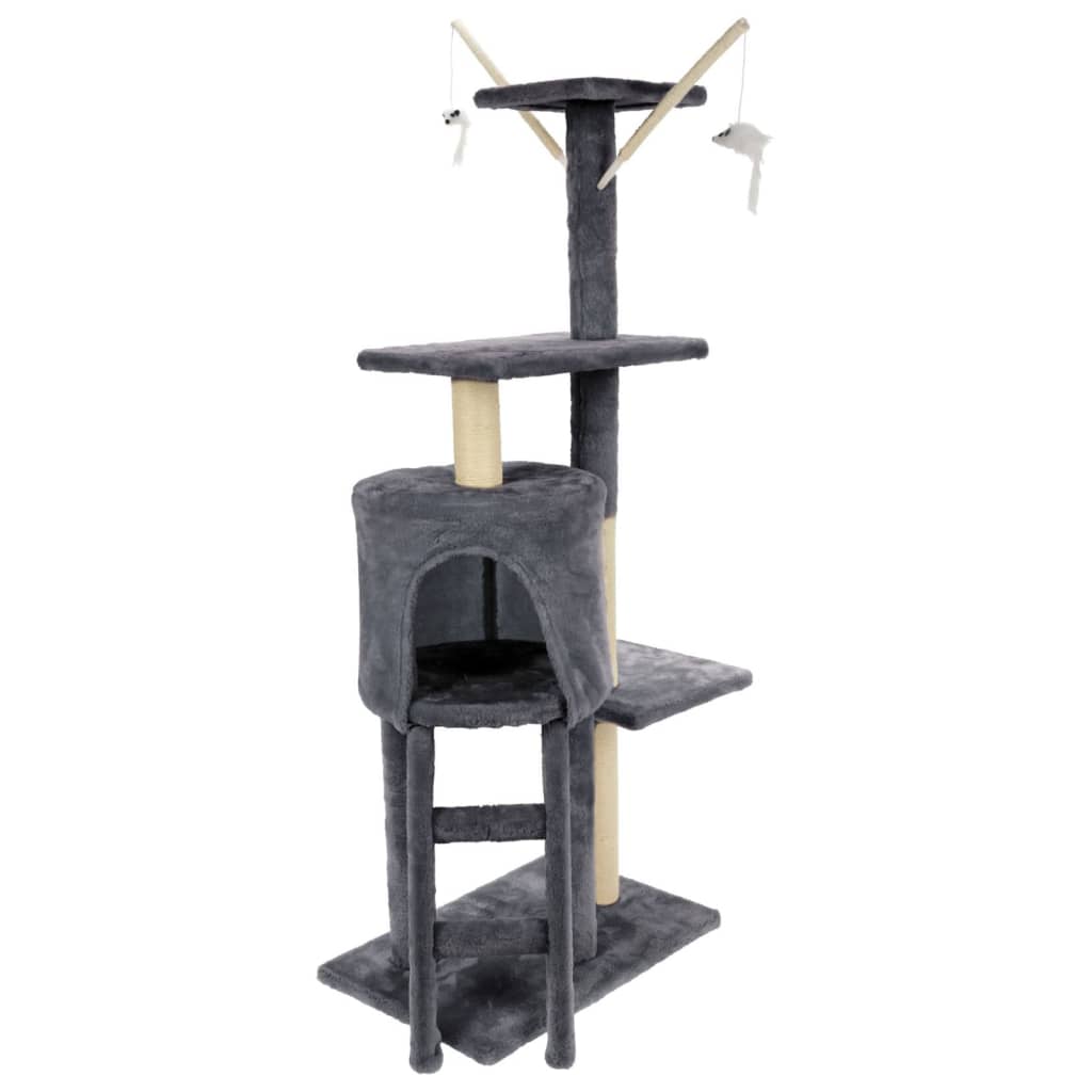 Pets Collection Torre rascador para gatos 45x30x110 cm gris