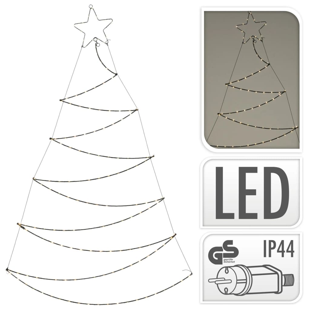 Afbeelding Kerstboom met verlichting 150 LED 89x150cm door Vidaxl.nl