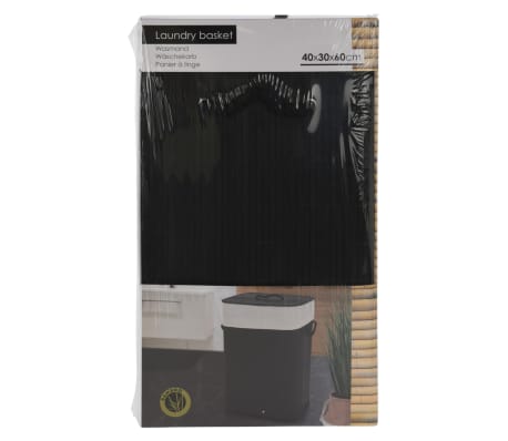 Bathroom Solutions Foldable Laundry Basket Black
