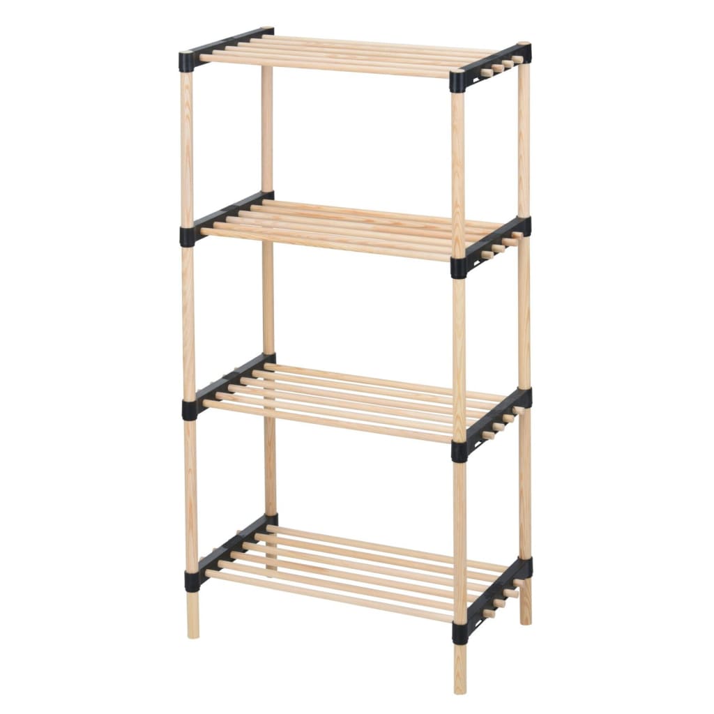 Afbeelding Storage solutions Schoenenrek met 4 schappen 49x28x92,5 cm hout door Vidaxl.nl